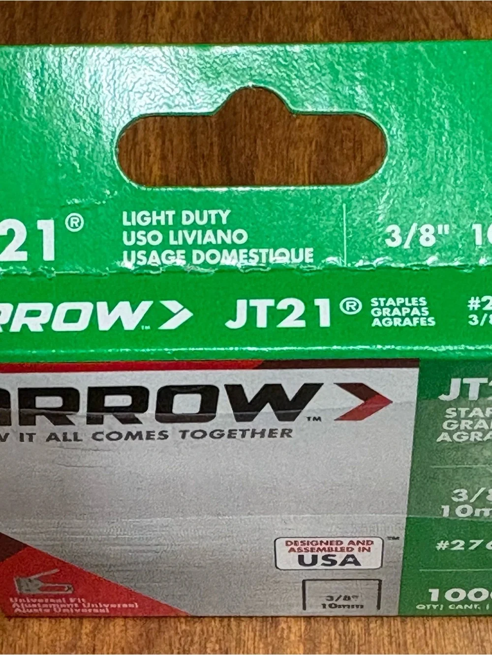 3/8” Arrow JT21 staples for staple gun (10mm)